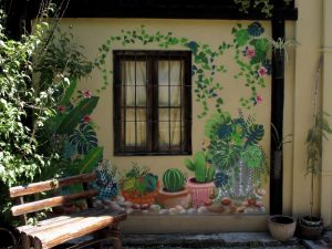 murales para jardines.